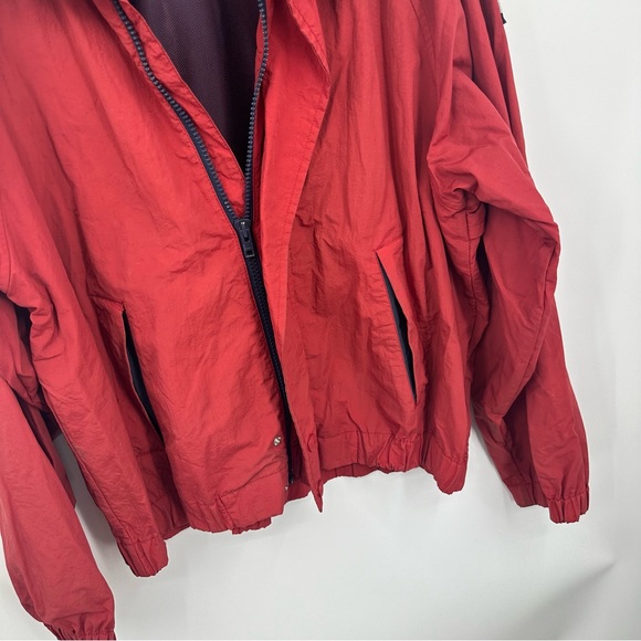 Vintage Y2K Tommy Hilfiger Red Windbreaker Jacket Size Large Early 2000s - Picture 3 of 12